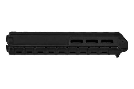 Magpul M-LOK MOE handguard drops in on rifle-length gas systems with an integrated heat sheild. Black version